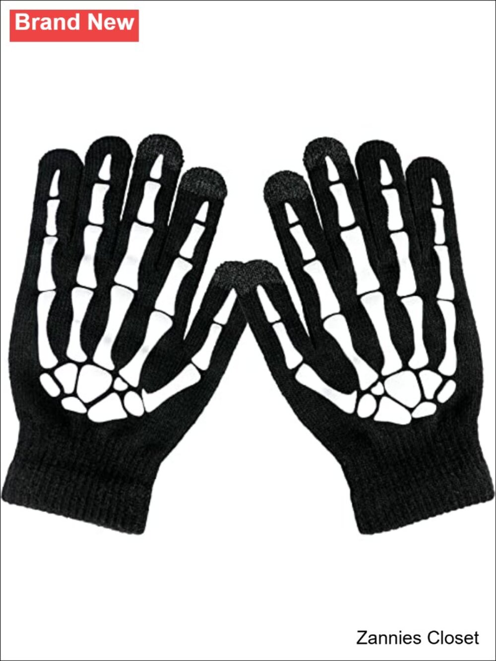 👻 Glow in the Dark Skeleton Gloves Touch Screen Fingertips Halloween Costume